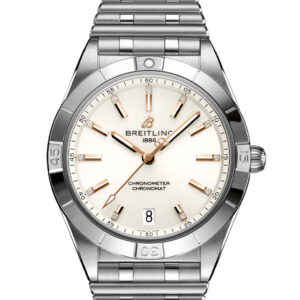 Breitling Chronomat 36 in Steel With White Diamond Dial