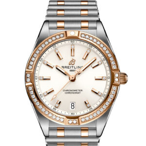Breitling Chronomat 32 Women's Watch in Steel and Gold With Diamond Bezel